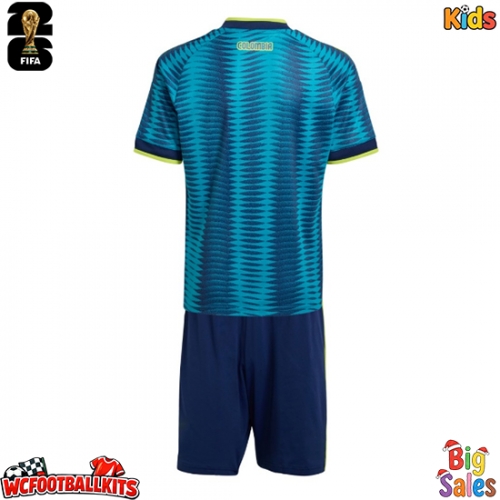 Colombia Replica Away Stadium Kit for Kids World Cup 2026 Short Sleeve (+ pants)